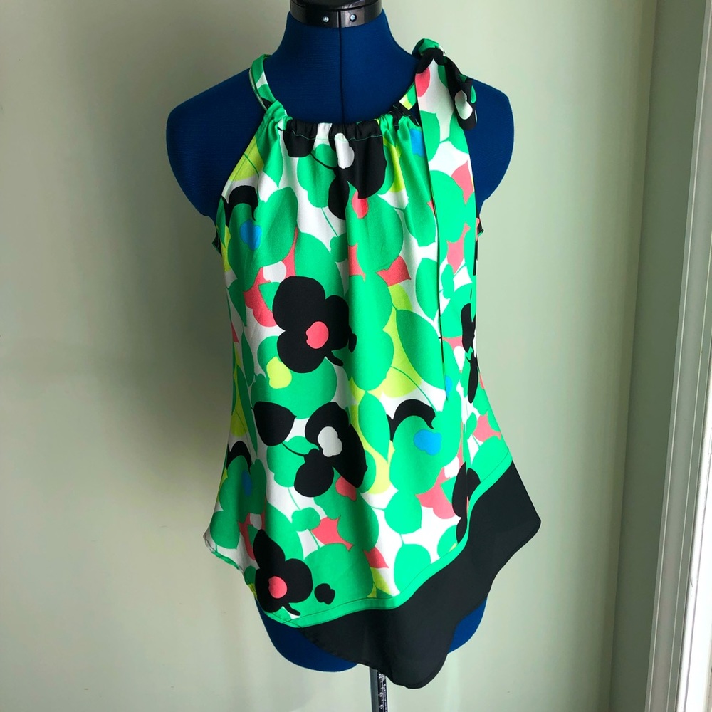NY&Co Floral tank top Blouse with tie strap